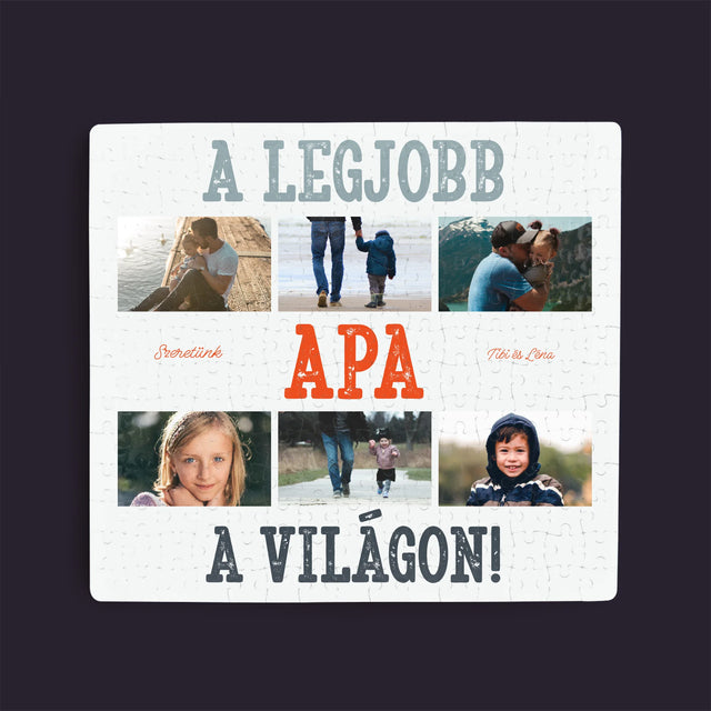 Fotókollázs: A Legjobb Apa A Világon Fénykép - Puzzle