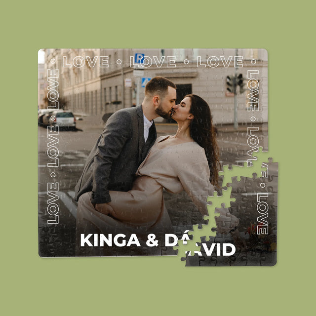 Fotó És Felirat: Love Keret - Puzzle