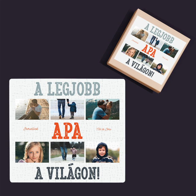 Fotókollázs: A Legjobb Apa A Világon Fénykép - Puzzle