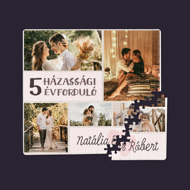 Fotókollázs: 5. Házassági Évforduló - Puzzle