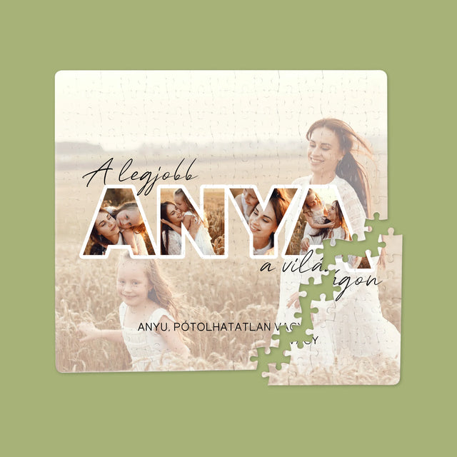 Szó Fotókból: A Legjobb Anya A Világon Fénykép - Puzzle