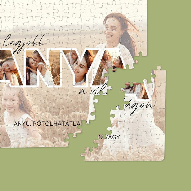 Szó Fotókból: A Legjobb Anya A Világon Fénykép - Puzzle