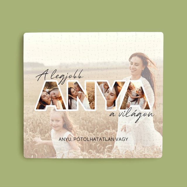 Szó Fotókból: A Legjobb Anya A Világon Fénykép - Puzzle