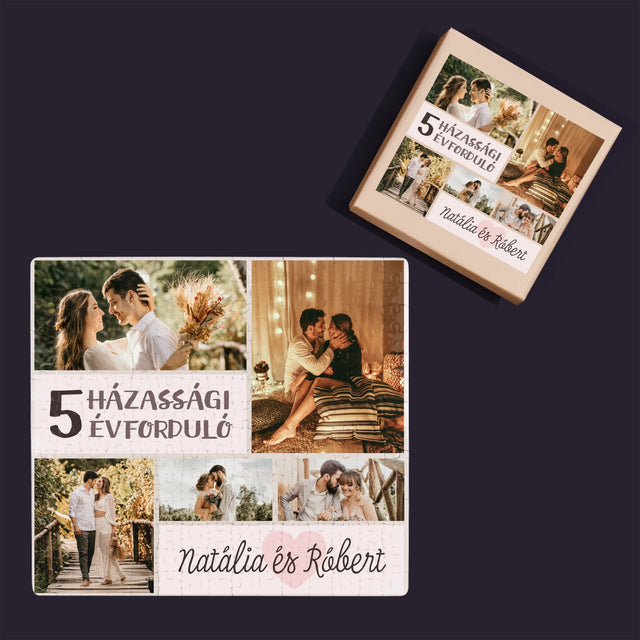 Fotókollázs: 5. Házassági Évforduló - Puzzle