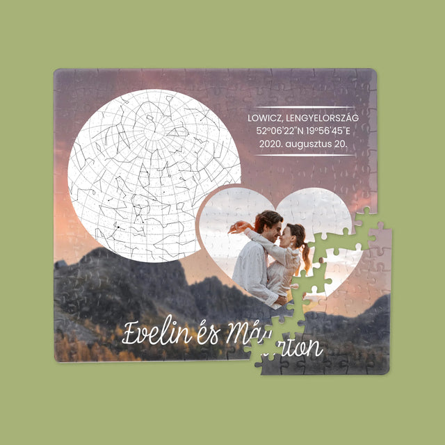 Csillagtérkép: Szerelmes Pár A Hegyekben - Puzzle