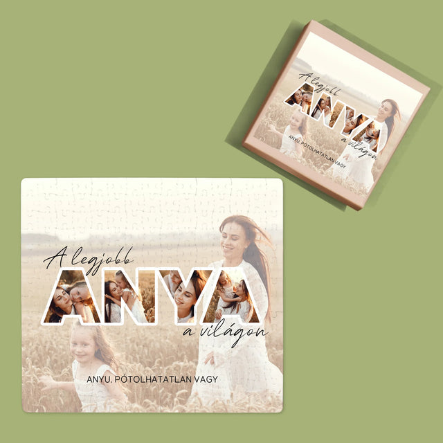 Szó Fotókból: A Legjobb Anya A Világon Fénykép - Puzzle