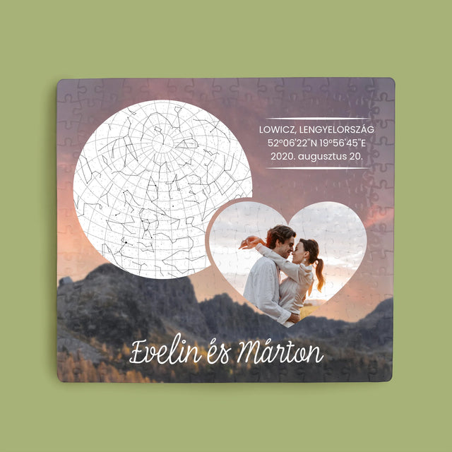 Csillagtérkép: Szerelmes Pár A Hegyekben - Puzzle