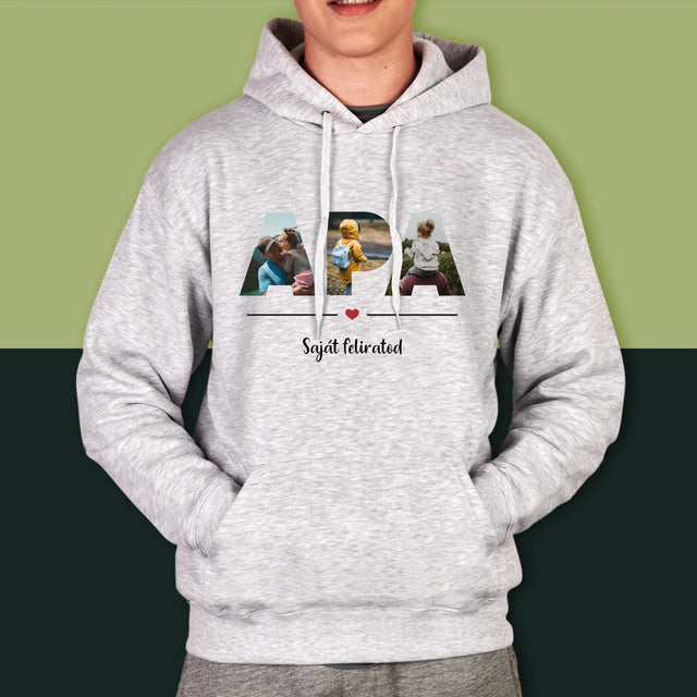 Szó Fotókból: Apa A Fényképeidből - Férfi Kapucnis Pulóver