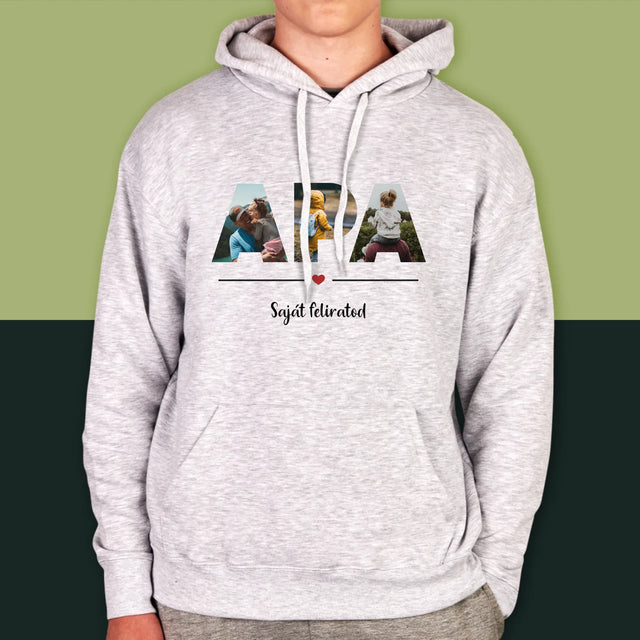 Szó Fotókból: Apa A Fényképeidből - Férfi Kapucnis Pulóver