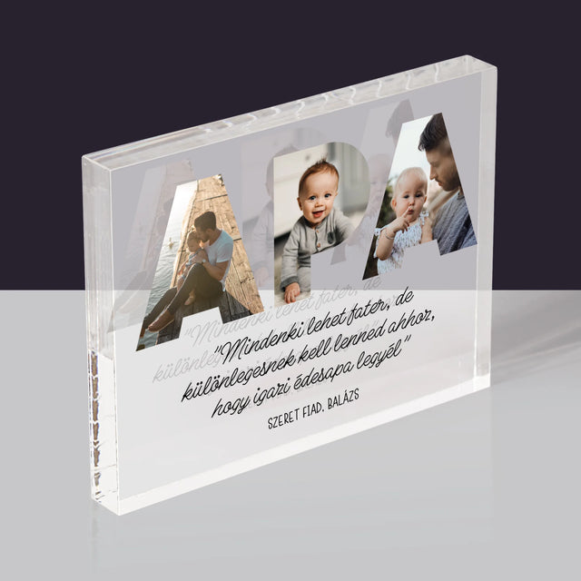Szó Fotókból: A Kivételes Apám - Akrilüveg
