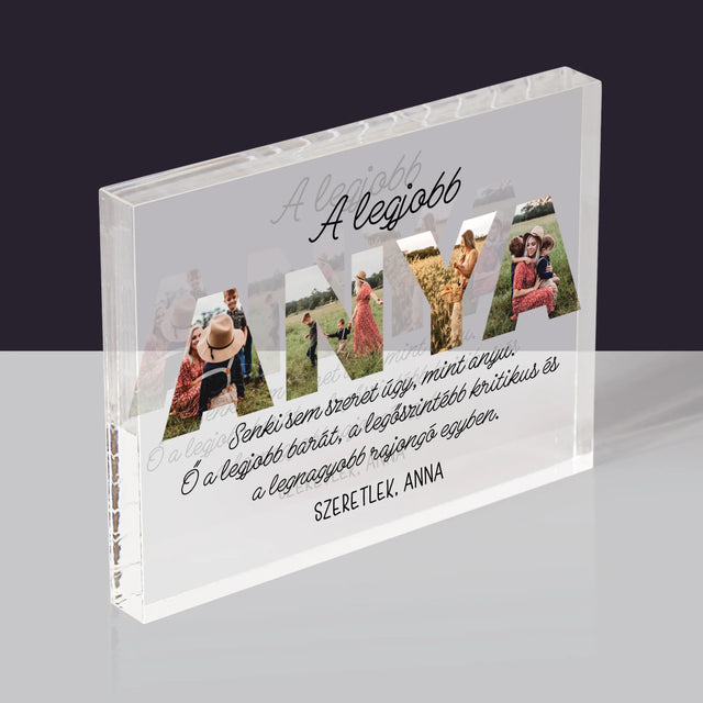 Szó Fotókból: Legjobb Anya A Világon - Akrilüveg