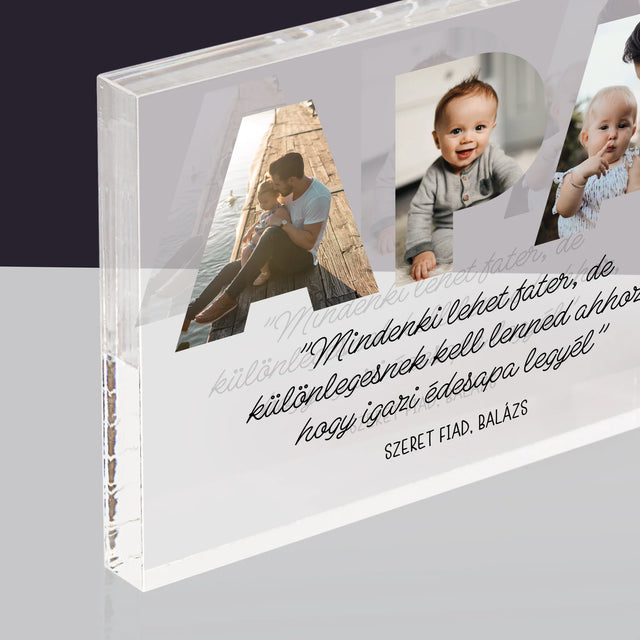Szó Fotókból: A Kivételes Apám - Akrilüveg