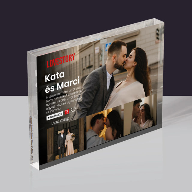 Fotókollázs: Szerelmi Történet - Akrilüveg