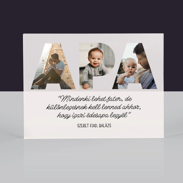 Szó Fotókból: A Kivételes Apám - Akrilüveg
