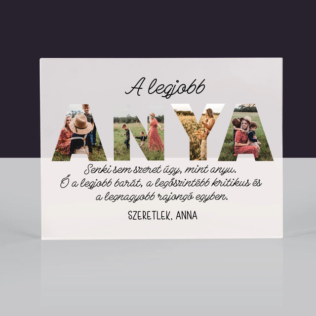 Szó Fotókból: Legjobb Anya A Világon - Akrilüveg