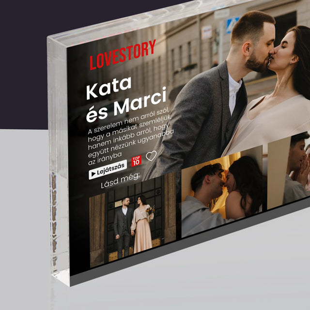 Fotókollázs: Szerelmi Történet - Akrilüveg