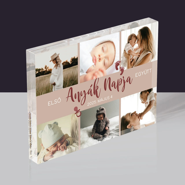 Fotókollázs: Első Anyák Napja - Akrilüveg