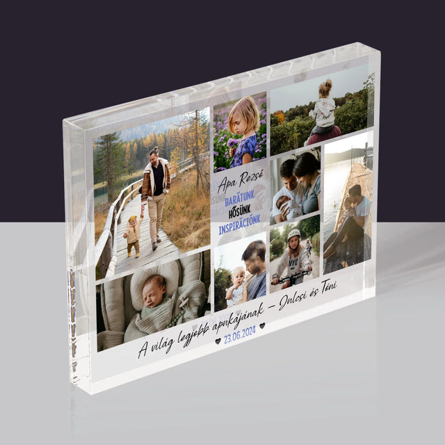 Fotókollázs: Apa Barát - Akrilüveg