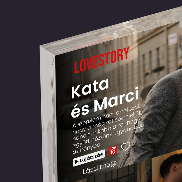 Fotókollázs: Szerelmi Történet - Akrilüveg