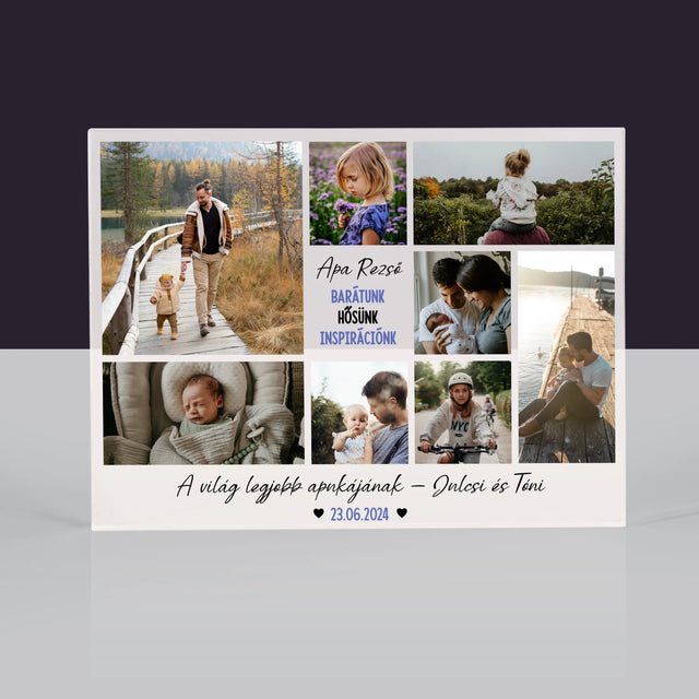 Fotókollázs: Apa Barát - Akrilüveg