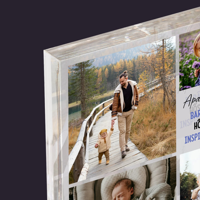 Fotókollázs: Apa Barát - Akrilüveg