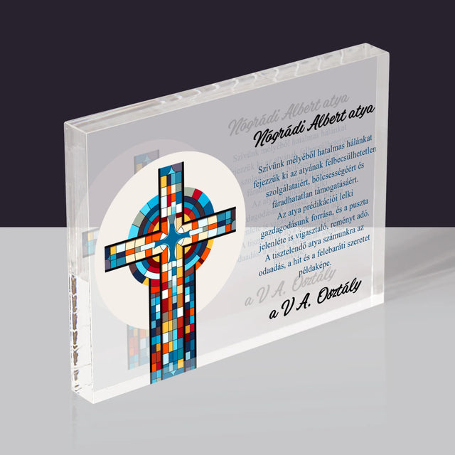 Név És Aláírás: Köszönet Kereszt - Akrilüveg