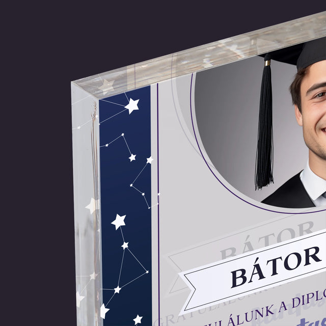 Fotó És Felirat: Gratulálunk A Diplomavédés Alkalmából - Akrilüveg