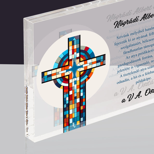 Név És Aláírás: Köszönet Kereszt - Akrilüveg