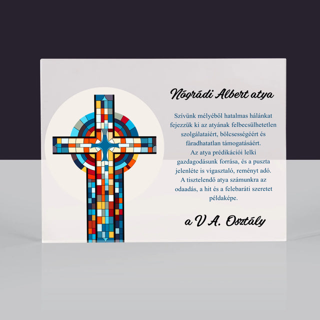 Név És Aláírás: Köszönet Kereszt - Akrilüveg