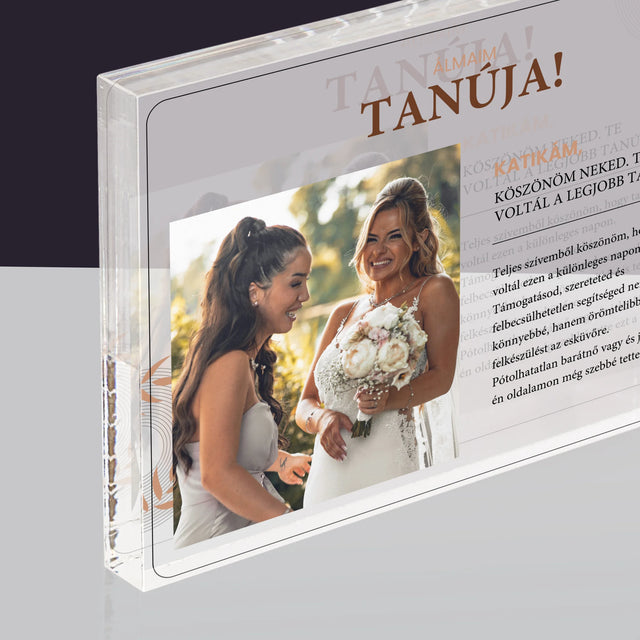 Fotó És Felirat: Álmaim Tanúja - Akrilüveg