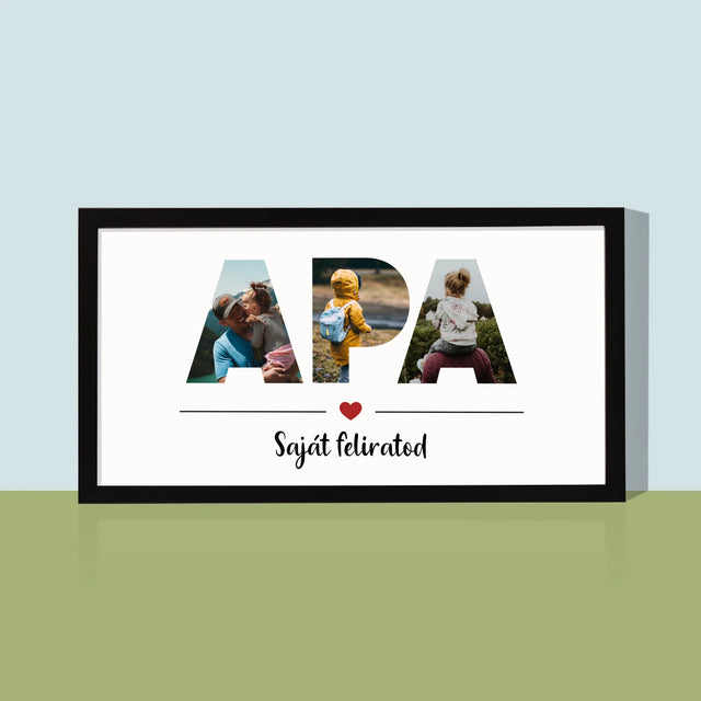 Szó Fotókból: Apa A Fényképeidből - Keretes Nyomtatott Kép 20X40