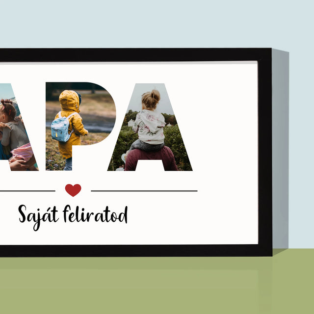 Szó Fotókból: Apa A Fényképeidből - Keretes Nyomtatott Kép 20X40