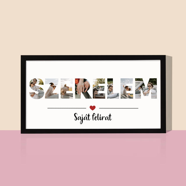 Szó Fotókból: Szerelem A Képeidből - Keretes Nyomtatott Kép 20X40