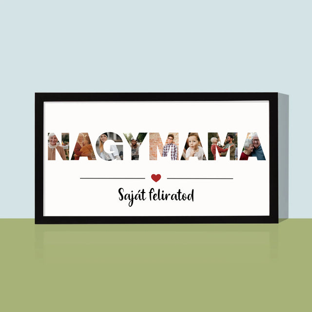 Szó Fotókból: Nagymama A Képeidből - Keretes Nyomtatott Kép 20X40