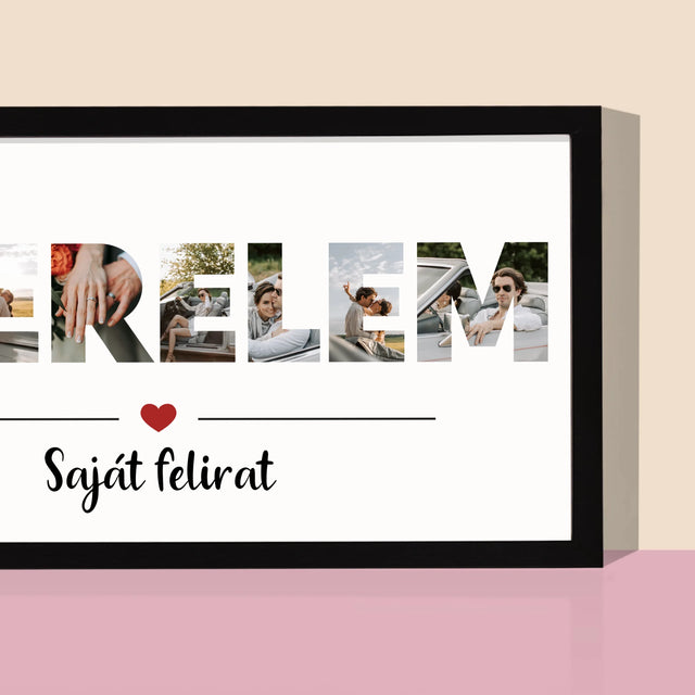 Szó Fotókból: Szerelem A Képeidből - Keretes Nyomtatott Kép 20X40