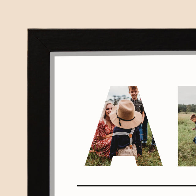 Szó Fotókból: Anya Kollázs A Képeidből - Keretes Nyomtatott Kép 20X40