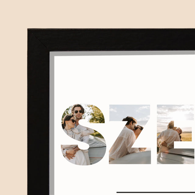 Szó Fotókból: Szerelem A Képeidből - Keretes Nyomtatott Kép 20X40