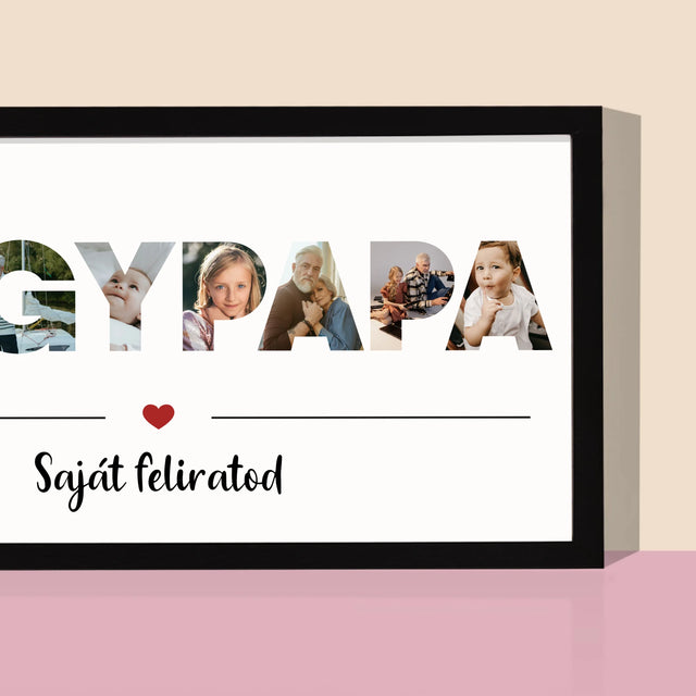 Szó Fotókból: Nagypapa A Képeidből - Keretes Nyomtatott Kép 20X40