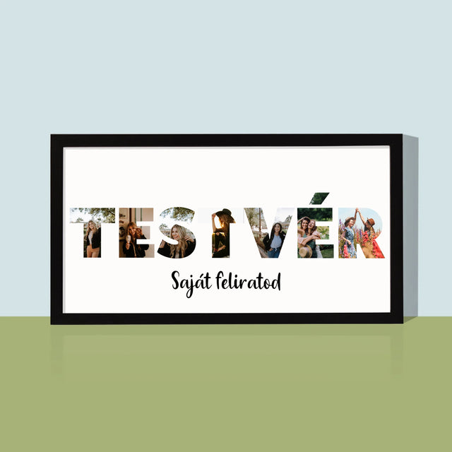 Szó Fotókból: Testvér Képekből - Keretes Nyomtatott Kép 20X40