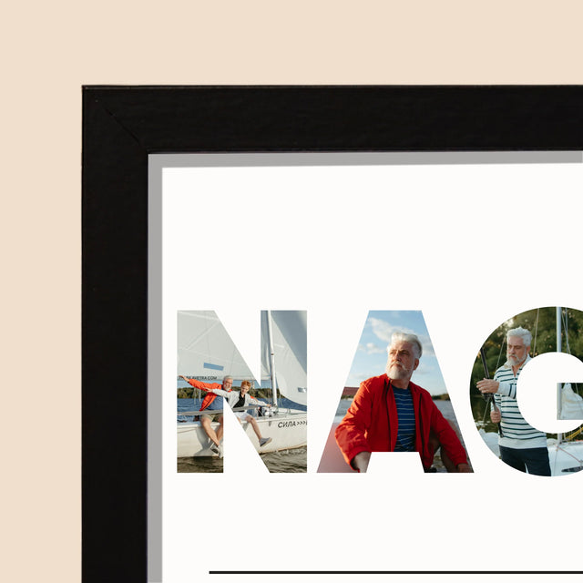 Szó Fotókból: Nagypapa A Képeidből - Keretes Nyomtatott Kép 20X40