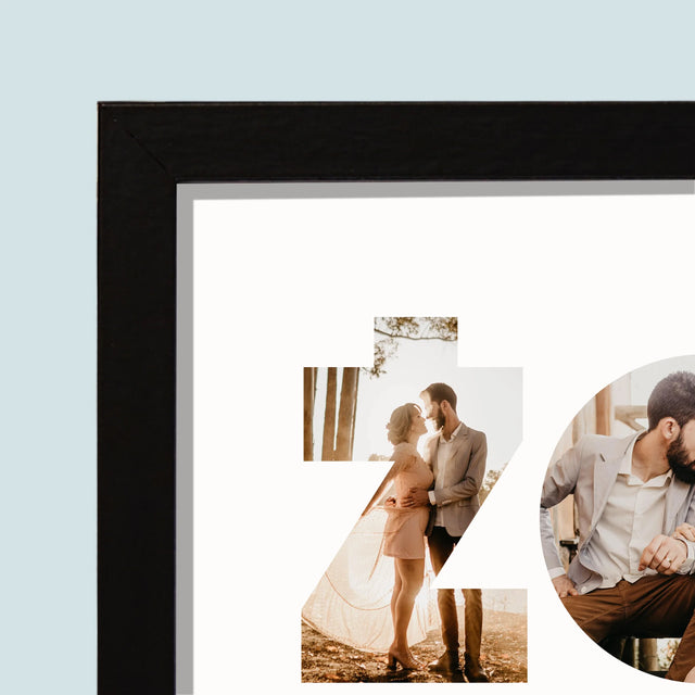 Szó Fotókból: Feleség Fotókból - Keretes Nyomtatott Kép 20X40