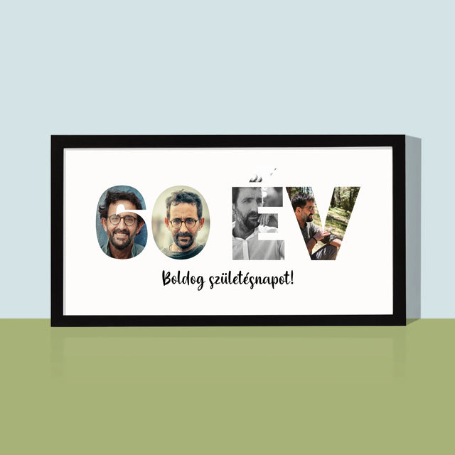 Szó Fotókból: 60 Év A Képeidből - Keretes Nyomtatott Kép 20X40