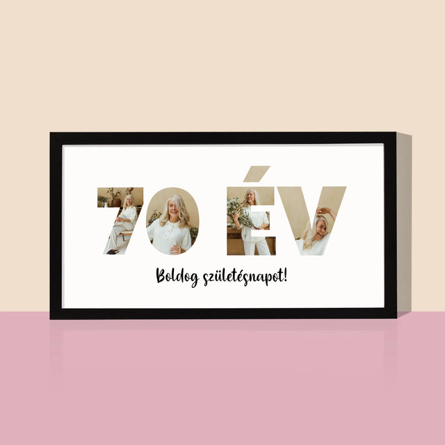 Szó Fotókból: 70 Év A Képeidből - Keretes Nyomtatott Kép 20X40