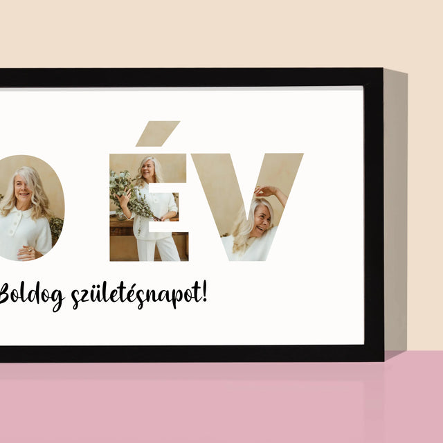 Szó Fotókból: 70 Év A Képeidből - Keretes Nyomtatott Kép 20X40