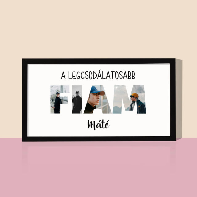 Szó Fotókból: Fiú A Képeidből - Keretes Nyomtatott Kép 20X40