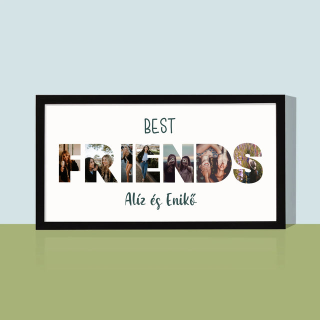 Szó Fotókból: Friends A Képeidből - Keretes Nyomtatott Kép 20X40