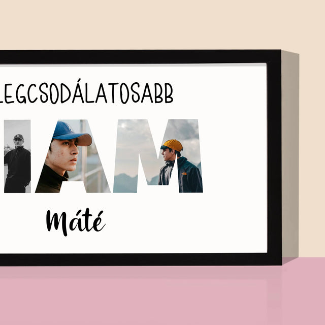 Szó Fotókból: Fiú A Képeidből - Keretes Nyomtatott Kép 20X40