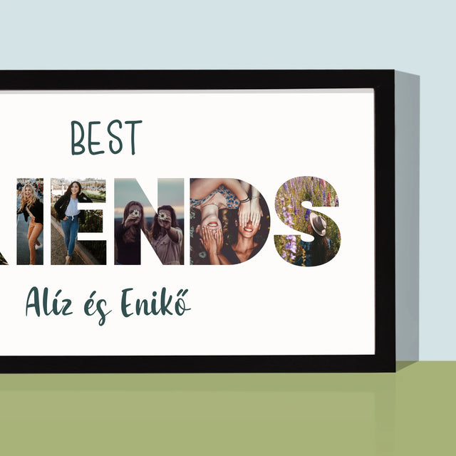 Szó Fotókból: Friends A Képeidből - Keretes Nyomtatott Kép 20X40
