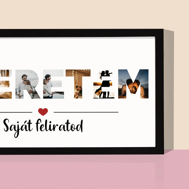 Szó Fotókból: Szeretem Szó A Fotóidból - Keretes Nyomtatott Kép 20X40