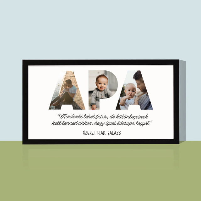 Szó Fotókból: A Kivételes Apám - Keretes Nyomtatott Kép 20X40
